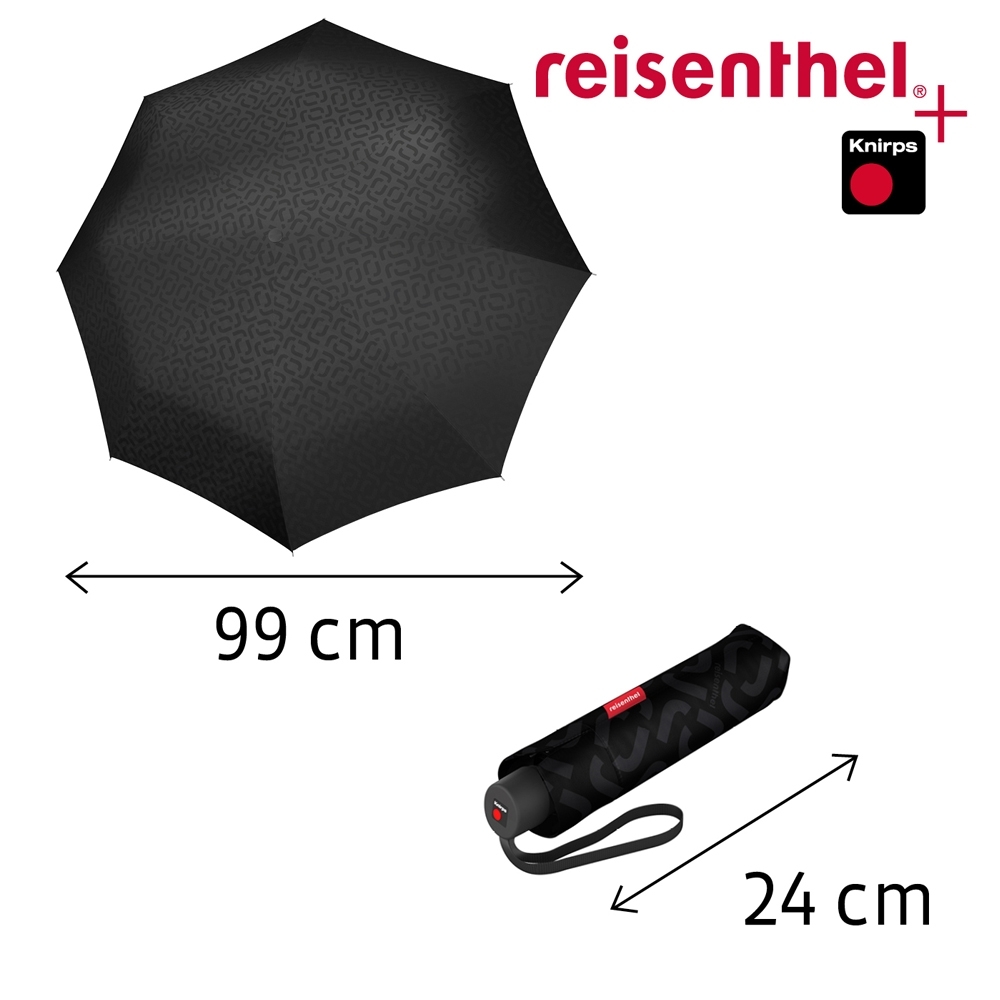 reisenthel - umbrella pocket classic - signature black hot print