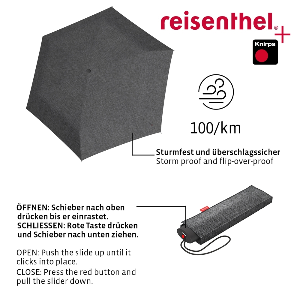 reisenthel - umbrella pocket mini - twist silver