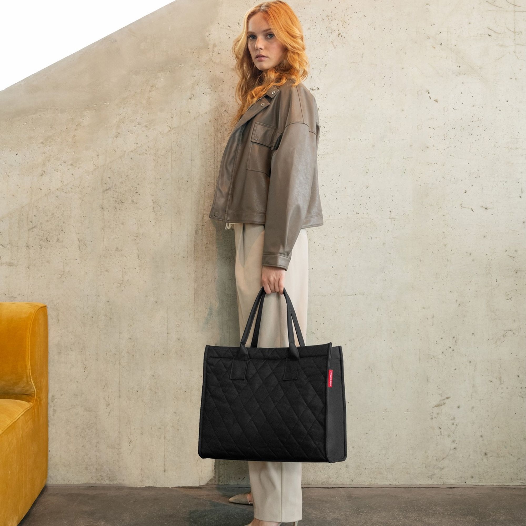 reisenthel - daily shopper - rhombus black