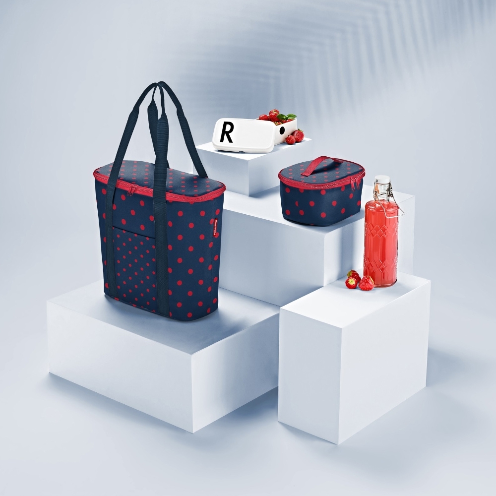 reisenthel - coolerbag M pocket - mixed dots red