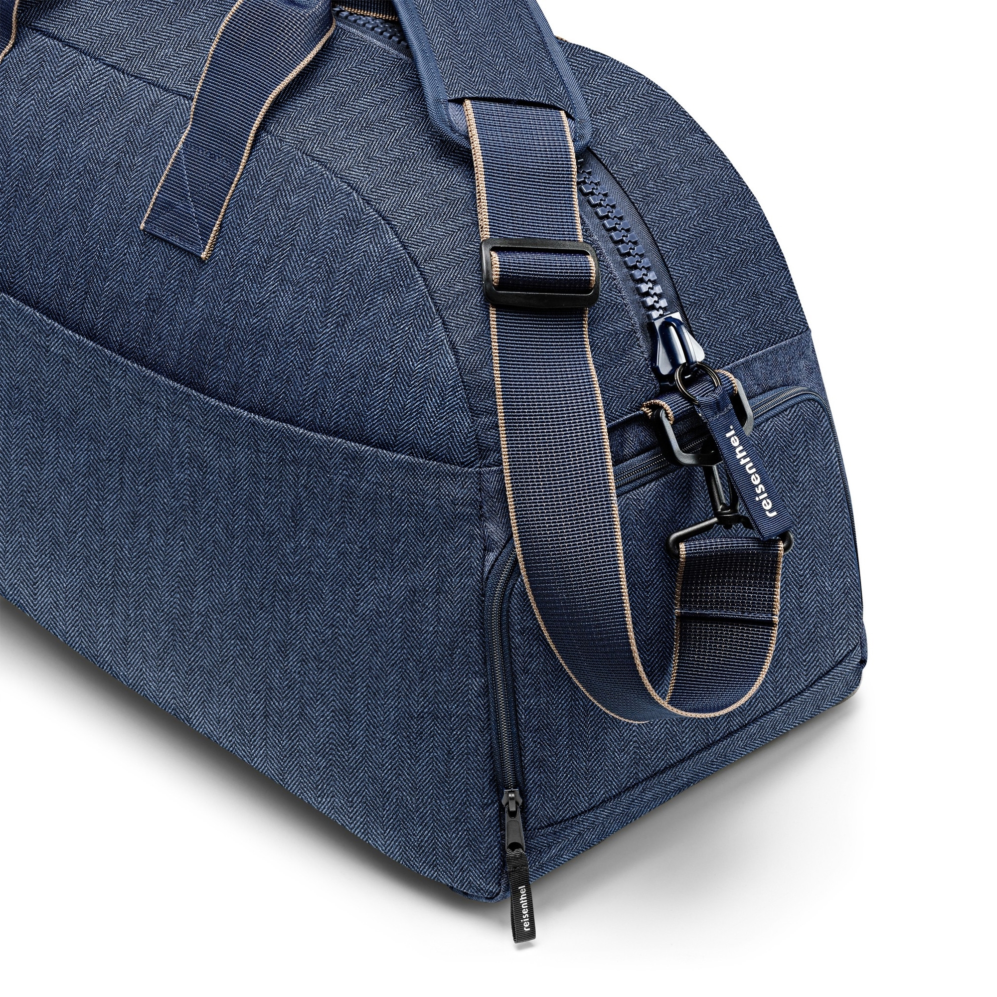 reisenthel - overnighter plus - herringbone dark blue