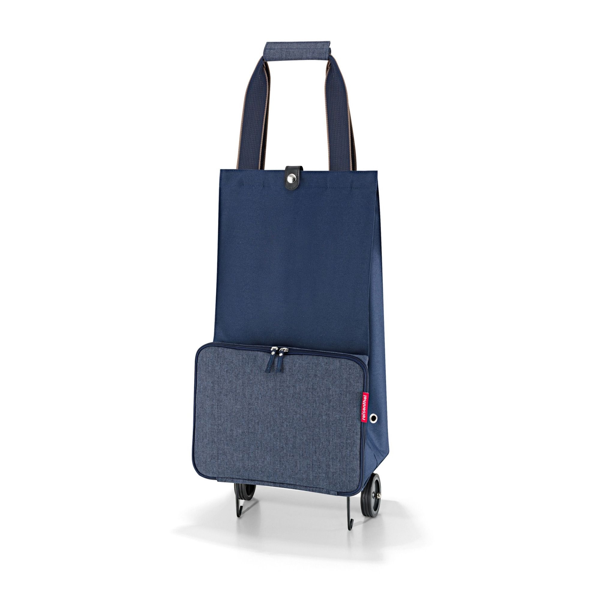 reisenthel - foldabletrolley -herringbone dark blue