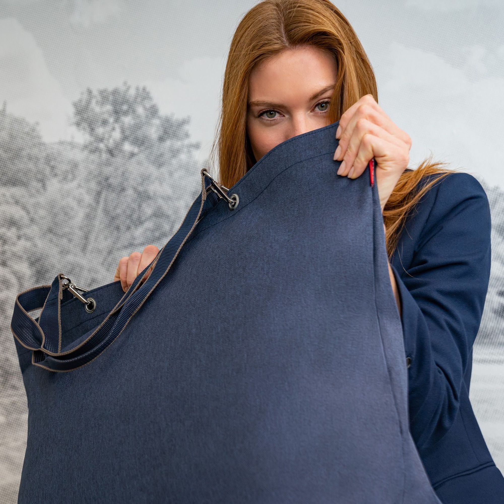 reisenthel - shopper XL - herringbone dark blue