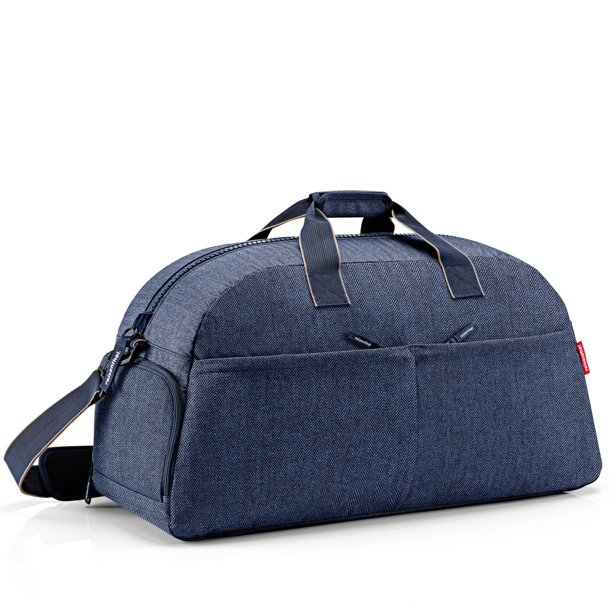 reisenthel - overnighter plus - herringbone dark blue