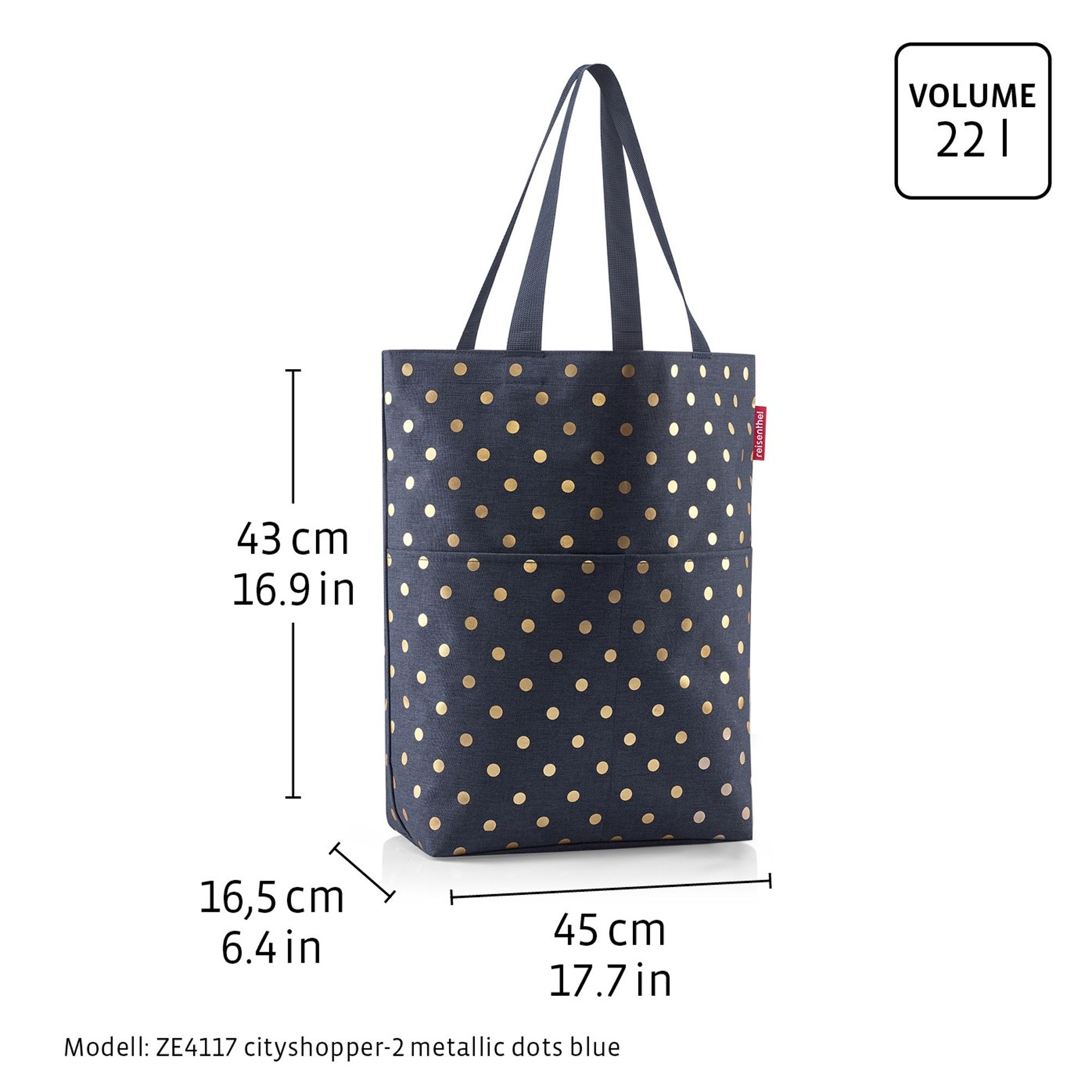 reisenthel - cityshopper 2 set #1 - metallic dots blue