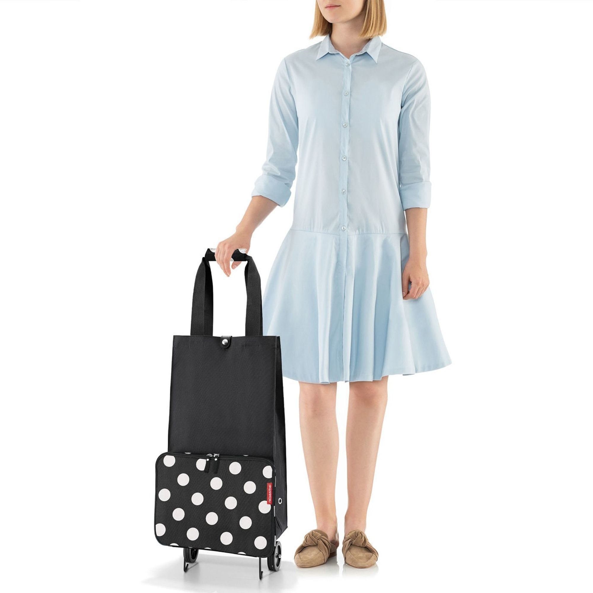 reisenthel - foldabletrolley - dots white